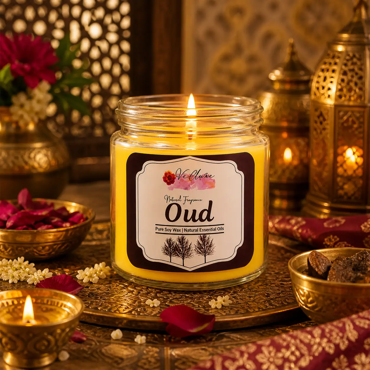 Vedlume Royal Oud – Luxury Soy Wax Scented Candle